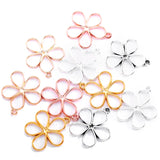 40pcs 11 colors flower petal Zinc alloy Charms for Jewelry Making Fashion Earrings Pendants Necklaces Bracelet Accessories DIY