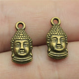 20pcs 16x8mm 2 Colors Antique Bronze Color Antique Silver Color Double Sided Buddha Charms For DIY Jewelry Making