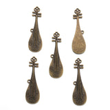 10pcs 5 colors instrument Pipa Charms For Earrings bracelets necklaces Pendant DIY Jewelry Making Accessories 12*41mm P136