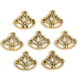 30 pcs 3color Lotus flower charms for necklace&bracelets pendant DIY jewelry making 14*16mm Q1136