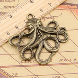 5 uds dijes pulpo 56x54mm colgantes de Color plata tibetana fabricación de joyería antigua artesanía hecha a mano DIY EF4016