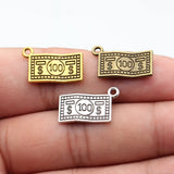 20pcs 21x12mm 3 Colors Antique Bronze Color Antique Silver Color Antique Gold Color Us Dollar Money Charms