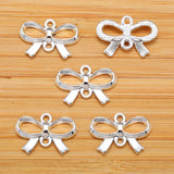 20 pcs 4 color Antique silver color Metal bow-knot Charms Pendants For Jewelry Making Diy Handmade Jewelry 22*15 N101