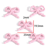 10Pcs Pink Bow Pendant Premium Alloy Jewelry Components for DIY Necklaces Earrings Bracelets and Other Jewelry Making Materials
