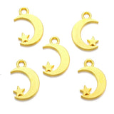30pcs 5 color moon Charms Pendant fit Making Bracelets Jewelry Findings DIY Accessories 11*17mm L614