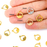 40pcs 4 Color mountain Charms Round Pendant For Bracelets Necklace Jewelry Making DIY Handmade Alloy Accessorie 14x11mm B1110