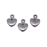 40pcs 9x6.6mm 2 Colors Antique Silver Color Rose Gold Color Hearts Charms For DIY Jewelry Making