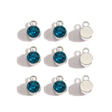20pcs Colorful 10*7mm Birthstone Crystal Birthstone Charms Floating Charms for Handmade Birthday Jewelry Diy Accessories W483