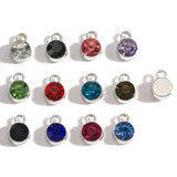 20pcs Colorful 10*7mm Birthstone Crystal Birthstone Charms Floating Charms for Handmade Birthday Jewelry Diy Accessories W483