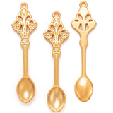 10pcs 6 color alloy Spoon Charm For Necklace Key Chain Pendant DIY Jewelry Crafts Making Accessories J463 61*16mm