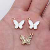 10pcs 16x13mm 5 Colors Butterfly Charms For DIY Jewelry Making