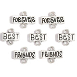 30 pcs Ancient silver FOREVER/FRIENDS/BEST Charms Pendants for Bracelet Necklace pendant DIY Jewelry Making Finding Accessories