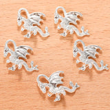 15pcs 7 Color Flying Dragon Charm for Necklace Keyring Pendant  DIY Handmade Jewelry Accessories 18*15mm D814