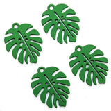 8pcs 3 color leaf Charms for Diy Jewelry Making Accessories Spray Rubber Paint leaf Pendant 21*17mm W239
