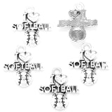 15pcs 5colors I Love Baseball Charm For Necklace Bracelet necklace Pendant DIY Jewelry Making Accessories 21*20mm J485