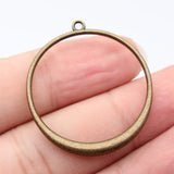 10pcs 38x34mm 5 Colors Simple And Elegant Design Circular Pendant For DIY Jewelry Making