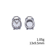 20pcs 13x9.5mm Antique Silver Color Alarm Clock Charms For DIY Jewelry Making