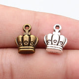 10pcs 14x10mm 2 Colors Antique Bronze Color Antique Silver Color Crown Charms For DIY Jewelry Making