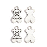 10pcs Antique Bear Charms Metal Pendants for Necklace Bracelet Jewelry Making Jewelry Handmade Crafts 22*13mm D924