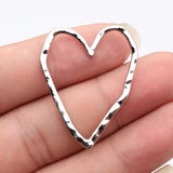 10pcs 39x31mm 5 Colors Hollow Heart Charms For DIY Jewelry Making