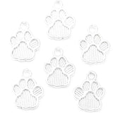 25pcs 6 Color Dog footprints Charm Bracelet Necklace Pendant DIY Jewelry Handmade Accessories 15*12mm
