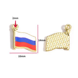 5pcs flag Football Soccer Charm Jewelry Accessories Diy Making Necklace Earring Pendant Craft Supplies Gold Plated W481