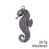 2pcs 64x29mm 2 Colors Antique Silver Color Antique Gold Color Hippocampal Charms For DIY Jewelry Making