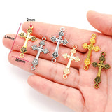 10pcs 6 Color cross Charm for Key Chain Bracelet Necklace earring Pendant  DIY Handmade Jewelry Accessories 16*31mm T108