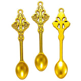 10pcs 6 color alloy Spoon Charm For Necklace Key Chain Pendant DIY Jewelry Crafts Making Accessories J463 61*16mm