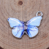 10pcs 19x15mm Rhodium Color Butterfly Charms For DIY Jewelry Making