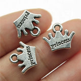 20pcs 11x13mm 2 Colors Antique Bronze Color Antique Silver Color Princess Crown Charms For DIY Jewelry Making