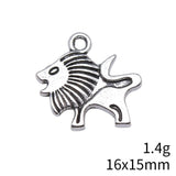 5pcs 16x15mm 2 Colors Antique Bronze Color Antique Silver Color Lion Charms For DIY Jewelry Making