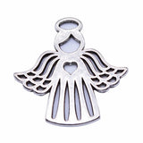 5pcs 28x27mm 6 Colors Love Heart Angel Charms For DIY Jewelry Making