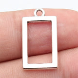 10pcs 23x13mm 5 Colors Geometric Hollowed-Out Rectangular Frame Pendant For DIY Jewelry Making
