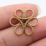 10pcs 25x23mm 3 Colors Antique Bronze Color Antique Silver Color Antique Gold Color Hollow Flower Pattern Charms