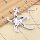 20 piezas dijes estrella de mar estrella de mar 27x26mm colgantes de Color plata tibetana fabricación de joyería antigua artesanía hecha a mano DIY