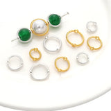6/8/10mm Vintage Round Frame Wrapped Bead Connect Rings Spacers Sliver Through Hole Beading Cap DIY Bracelet for Jewelry Making