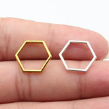 20pcs 15x15mm 3 Colors Antique Bronze Color Antique Silver Color Antique Gold Color Hexagonal Honeycomb Charms