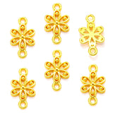 25pcs 7 Color exquisite Double hole flower Charm for Bracelet Necklace Pendant  DIY Handmade Jewelry Accessories 18*10mm Q1155