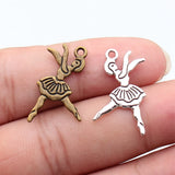 10pcs 18x28mm 2 Colors Antique Bronze Color Antique Silver Color Ballerina Ballet Charms For DIY Jewelry Making