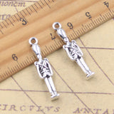 20 piezas dijes protector de soldado 31x7mm colgantes de Color plata antigua para hacer joyería tibetana hecha a mano DIY