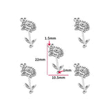 2pcs 12 styles Stainless Steel Flowers Charms Connection For Bracelets DIY Jewelry Making Supplies Jewelry Connector Bulk W433