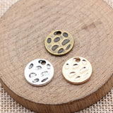 20pcs 14x14mm 3 Colors Antique Bronze Color Antique Silver Color Kc Gold Color Hammered Round Plate Charms