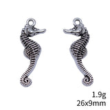 10pcs 26x9mm Antique Silver Color Seahorse Charms For DIY Jewelry Making