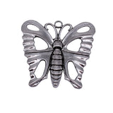 1pcs 58x58mm 2 Colors Antique Bronze Color Antique Silver Color Butterfly Charms For DIY Jewelry Making