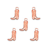 10Pcs 3 Color Metal Alloy  Charms Boots Shoes Pendants for Necklace Key buckle Jewelry Making DIY Handmade Craft 18*11mm
