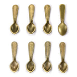 50pcs 4 Colors Mini tableware Spoon fork Dining knife Charms DIY Clothing luggage accessories Jewelry Making 19*5mm J492