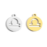 5pcs Stainless Steel 12 constellation charm DIY Jewelry Charms for Necklace Making Pendant Never Fade 15*17mm L409