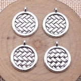 10pcs 17x20mm/36x18mm Antique Silver Color Double-Sided Bamboo Pattern Charms For DIY Jewelry Making