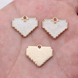 10pcs 15.5x18.6mm 5 Colors Pixel Heart Charms For DIY Jewelry Making